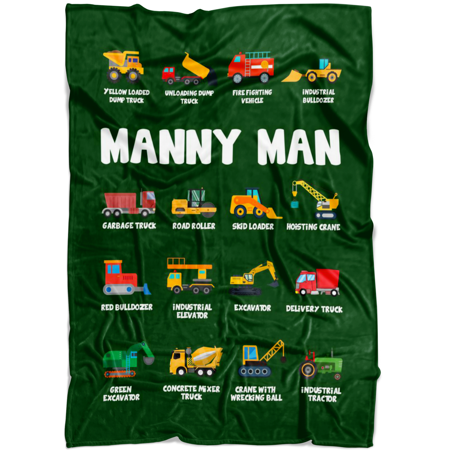 Manny Man Construction Blanket Green