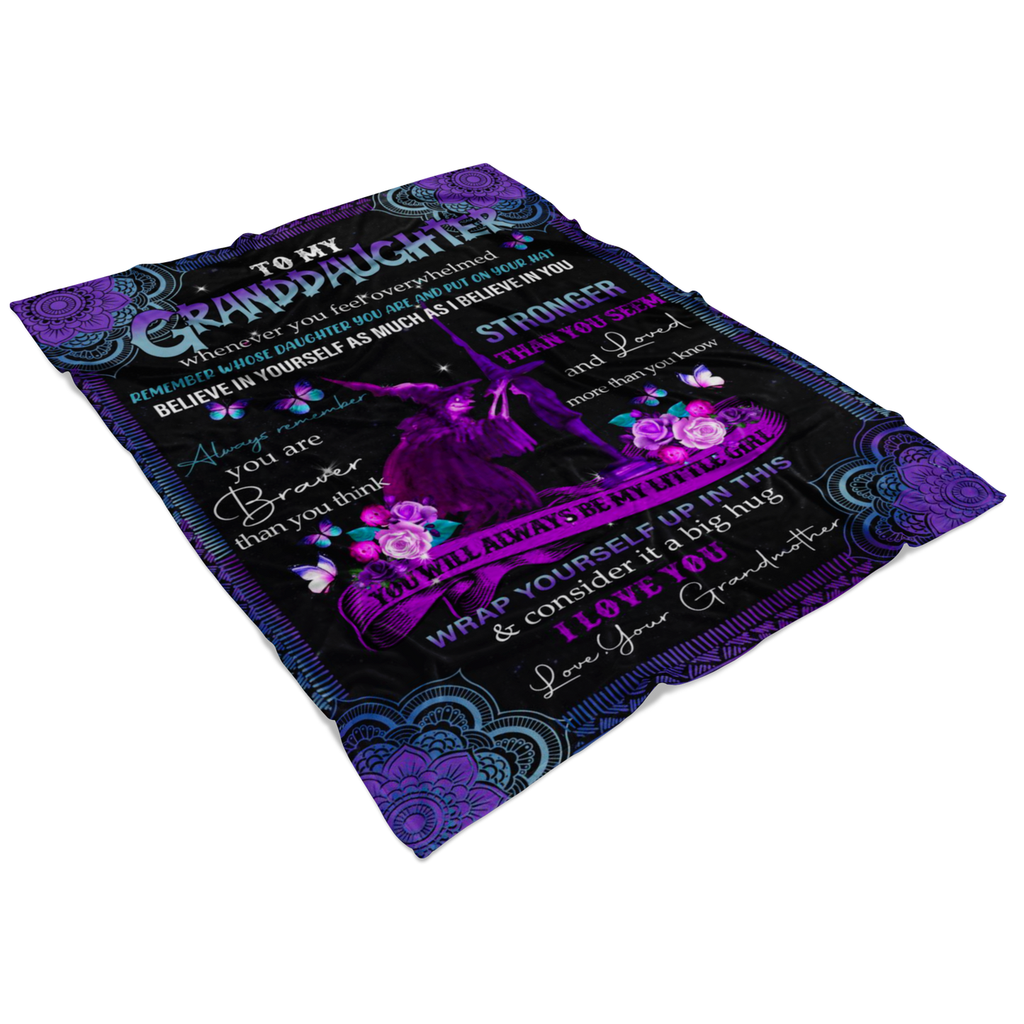 Halloween Blanket for a Granddaughter from Grandmother for Halloween, Gift from Grandmother to Granddaughter