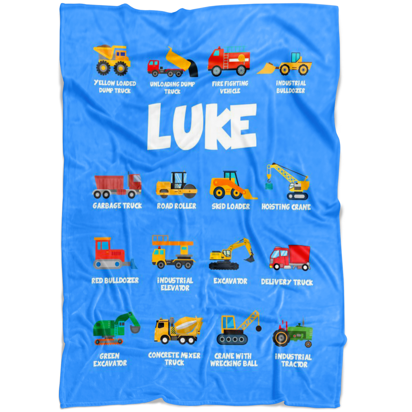 Luke Construction Blanket Blue