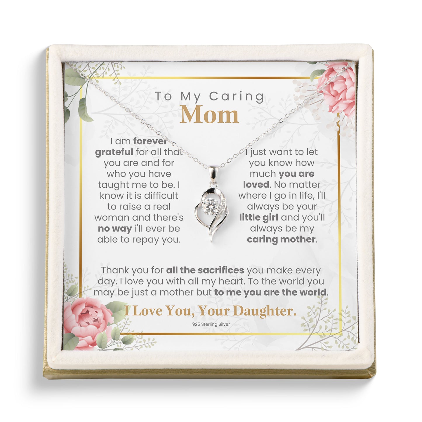 Gifts for Mom, Mothers Day Birthday Gifts for Mom, 925 Silver Necklace