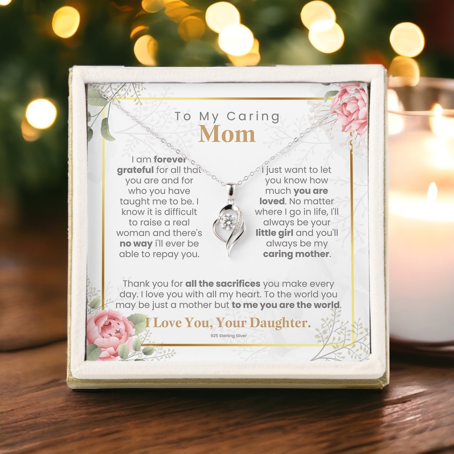 Gifts for Mom, Mothers Day Birthday Gifts for Mom, 925 Silver Necklace