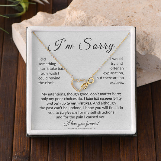 “I’m Sorry” Necklace – Elegant Apology Gift for Her | 925 Sterling Silver