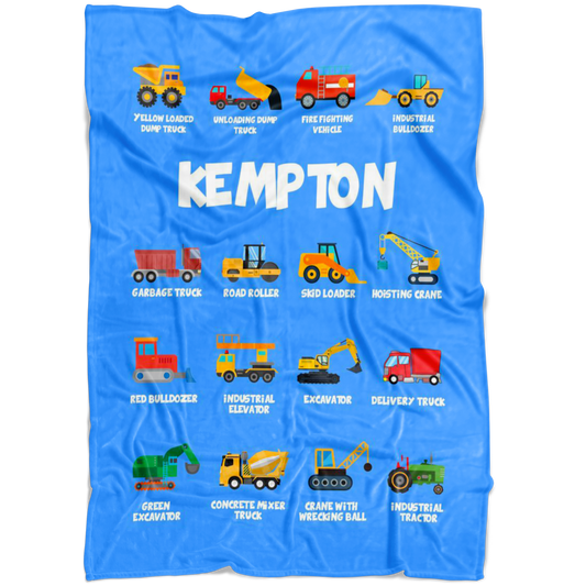 Kempton Construction Blanket Blue