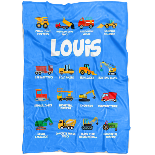 Louis Construction Blanket Blue