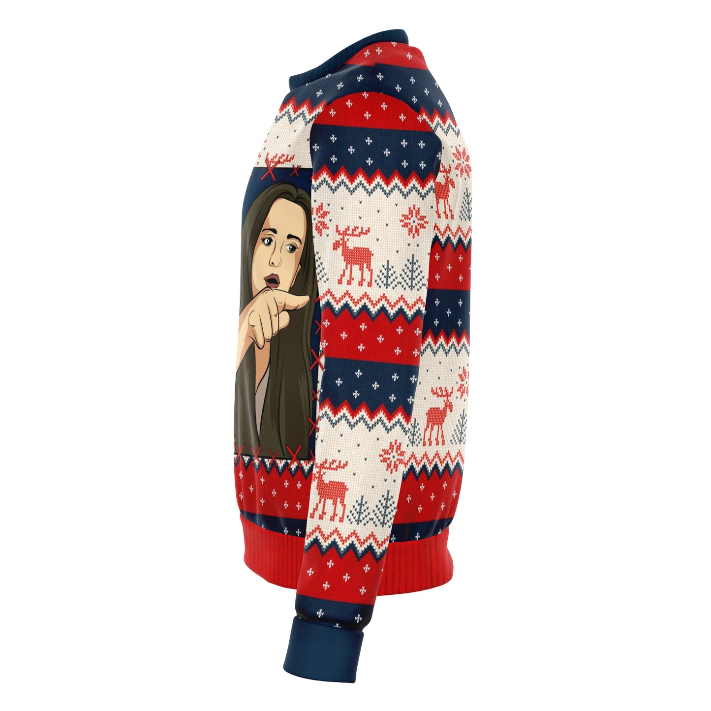 Woman Yells At Cat Ugly Christmas Sweater