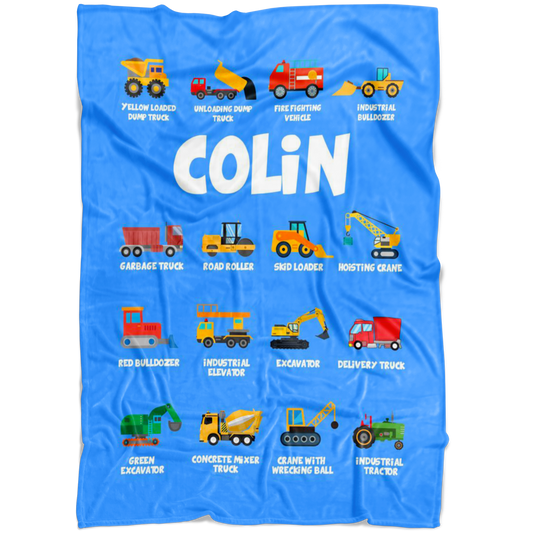 Colin Construction Blanket Blue