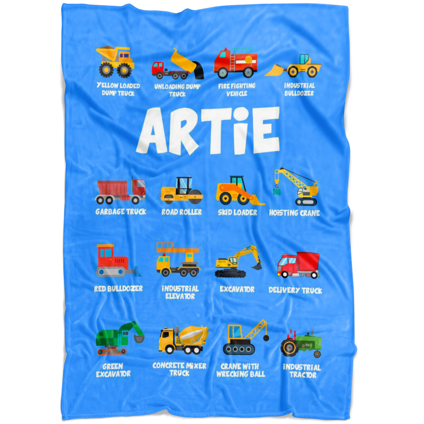 Artie Construction Blanket Blue