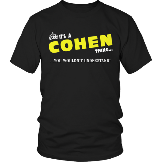 It's A Cohen Thing, You Wouldn't Understand