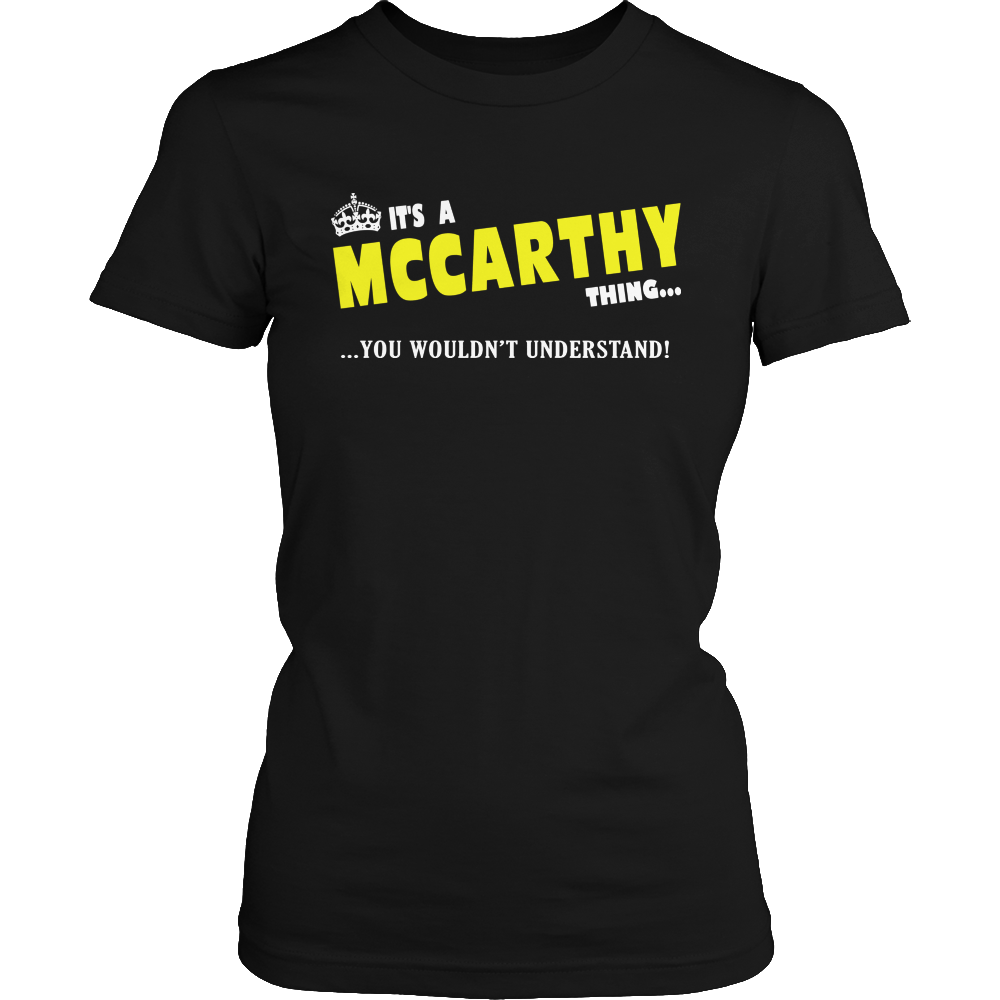 It's A McCarthy Thing, You Wouldn't Understand