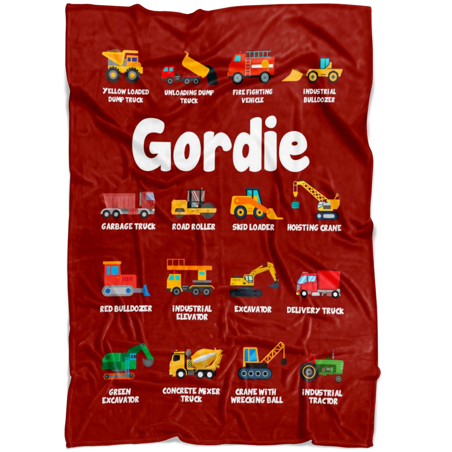 Gordie Construction Blanket Red