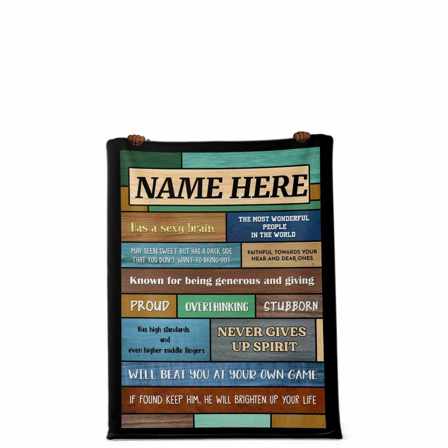 Personalized Name Blanket, Gift for Boyfriend, Husband, BFF