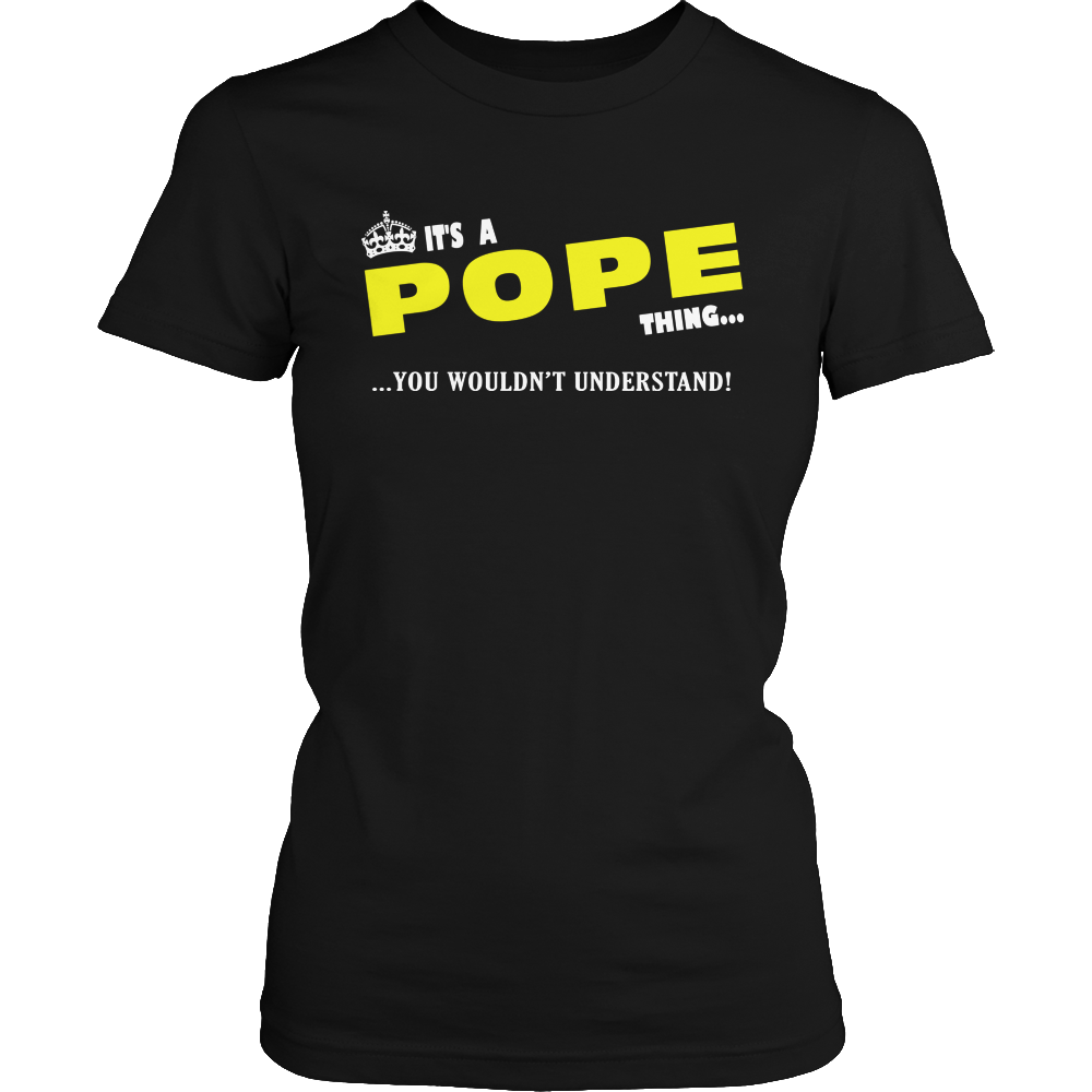 It's A Pope Thing, You Wouldn't Understand