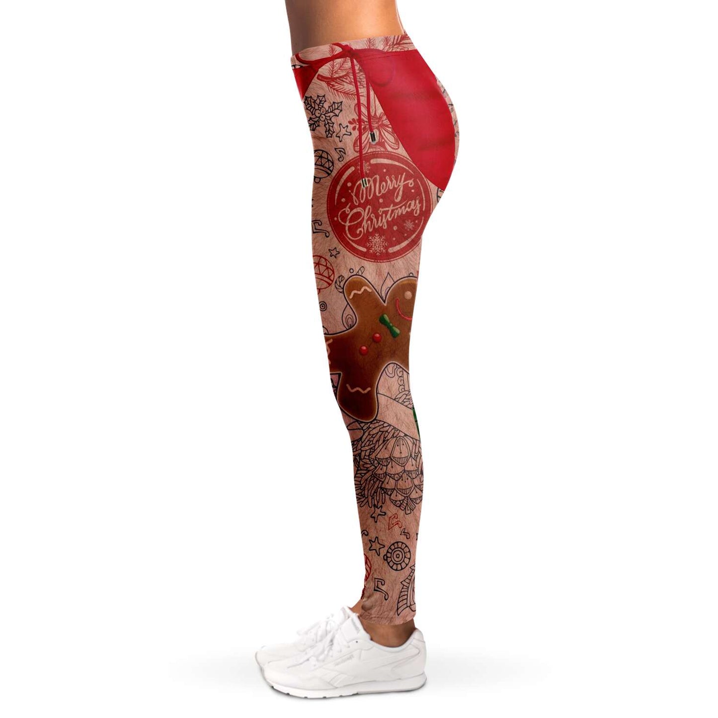 Santa Tattoo Christmas Leggings