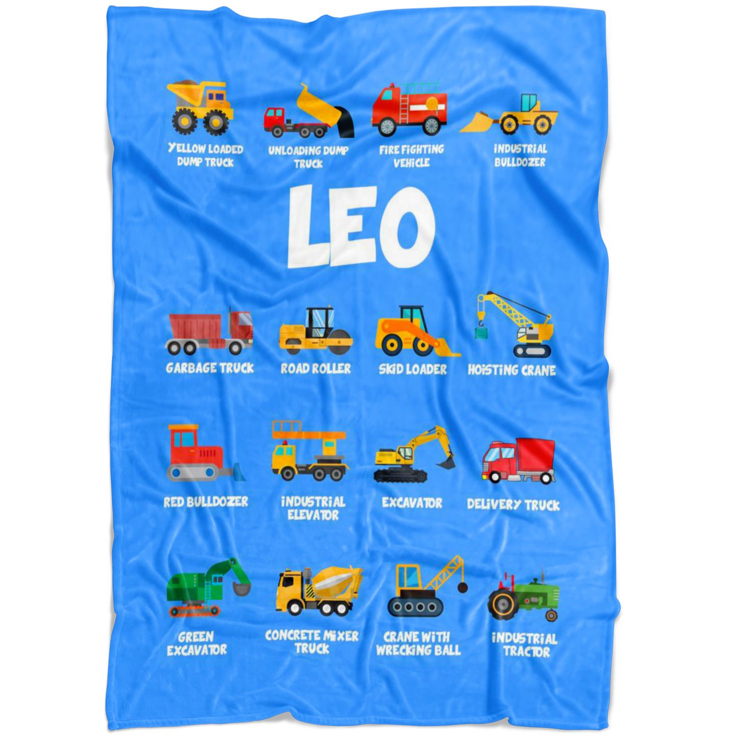 Leo Construction Blanket Blue