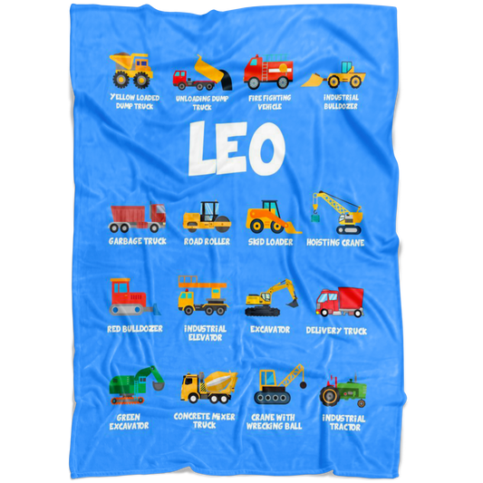 Leo Construction Blanket Blue