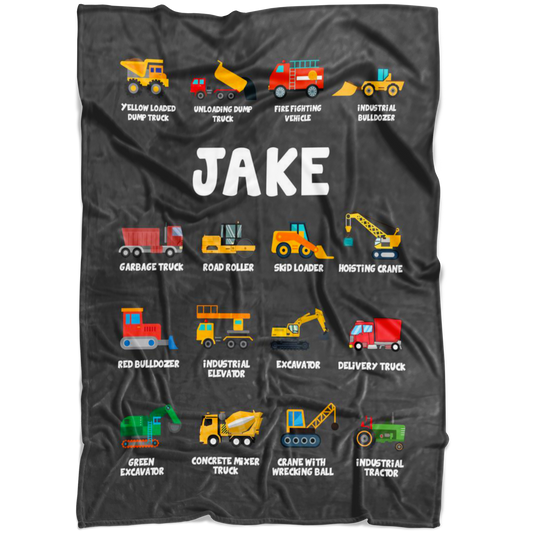 Jake Construction Blanket Grey