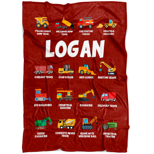 Logan Construction Blanket Red