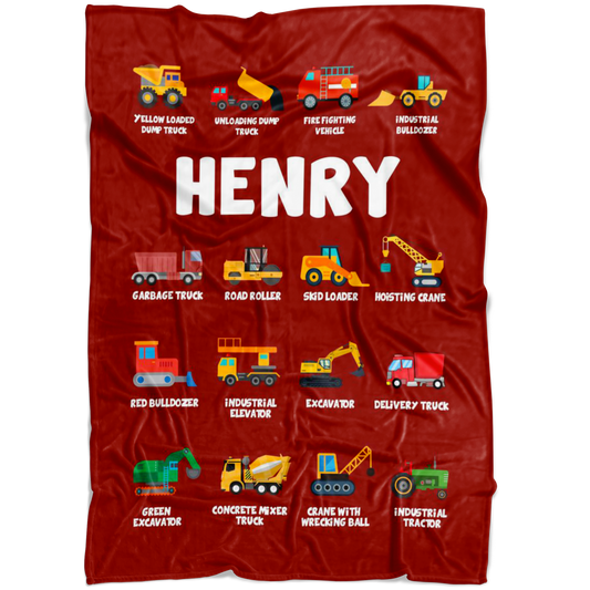 Henry Construction Blanket Red