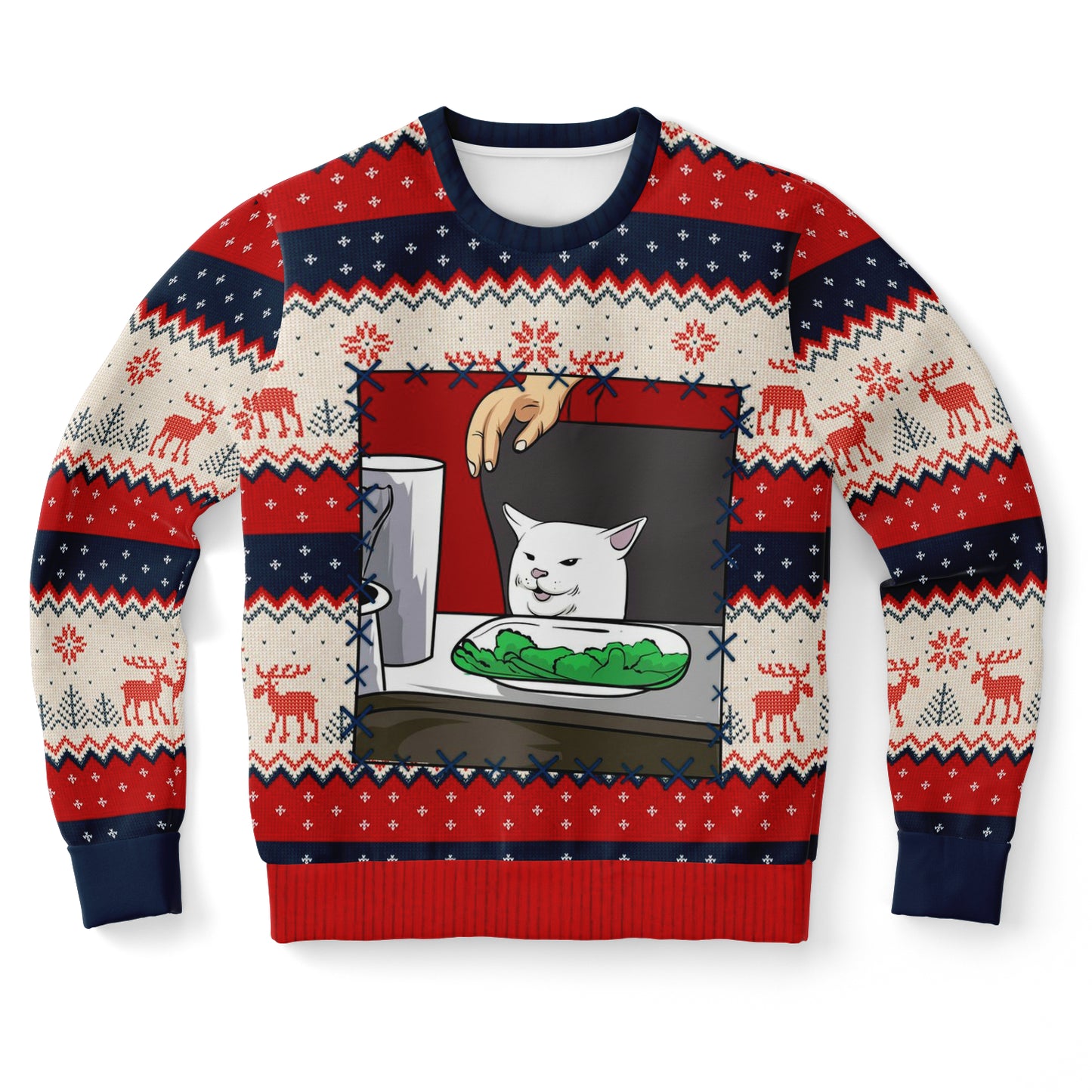 Womens Yell at Cat Ugly Christmas Sweater