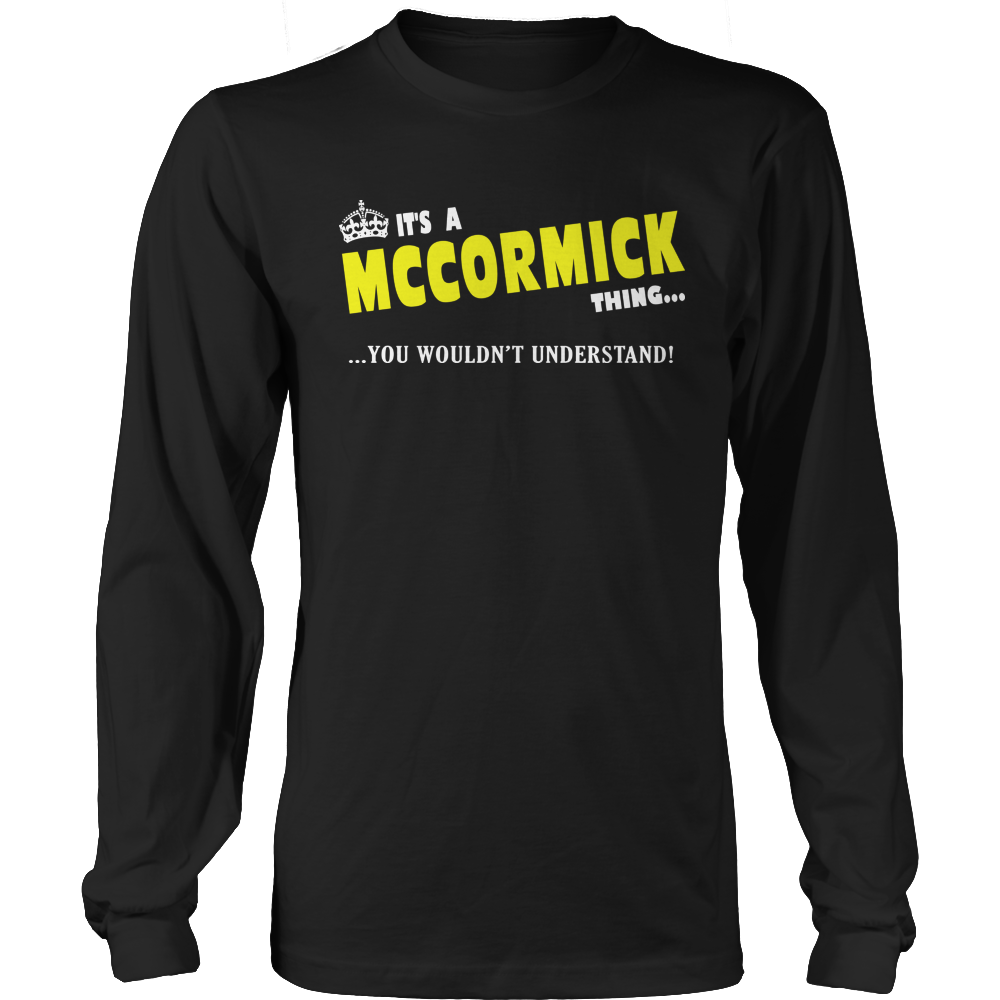 It's A McCormick Thing, You Wouldn't Understand
