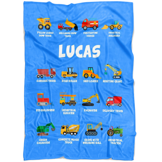 Lucas Construction Blanket Blue