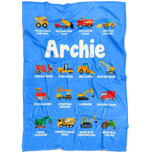 Archie Construction Blanket Blue