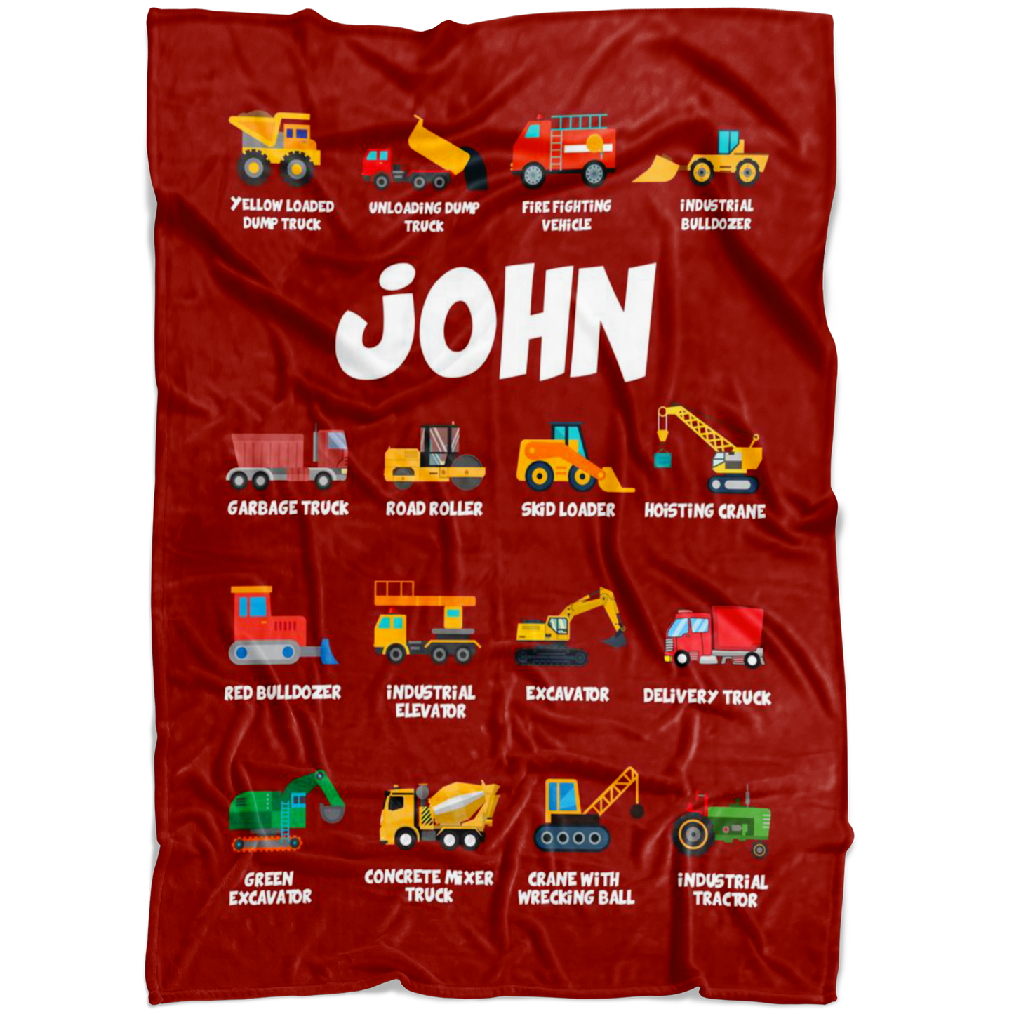 John Construction Blanket Red