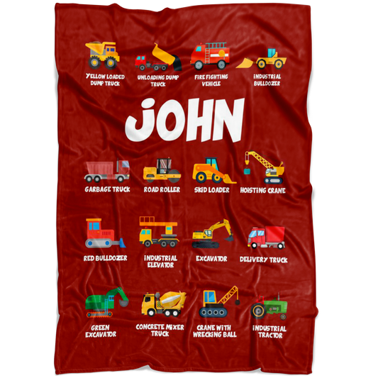 John Construction Blanket Red