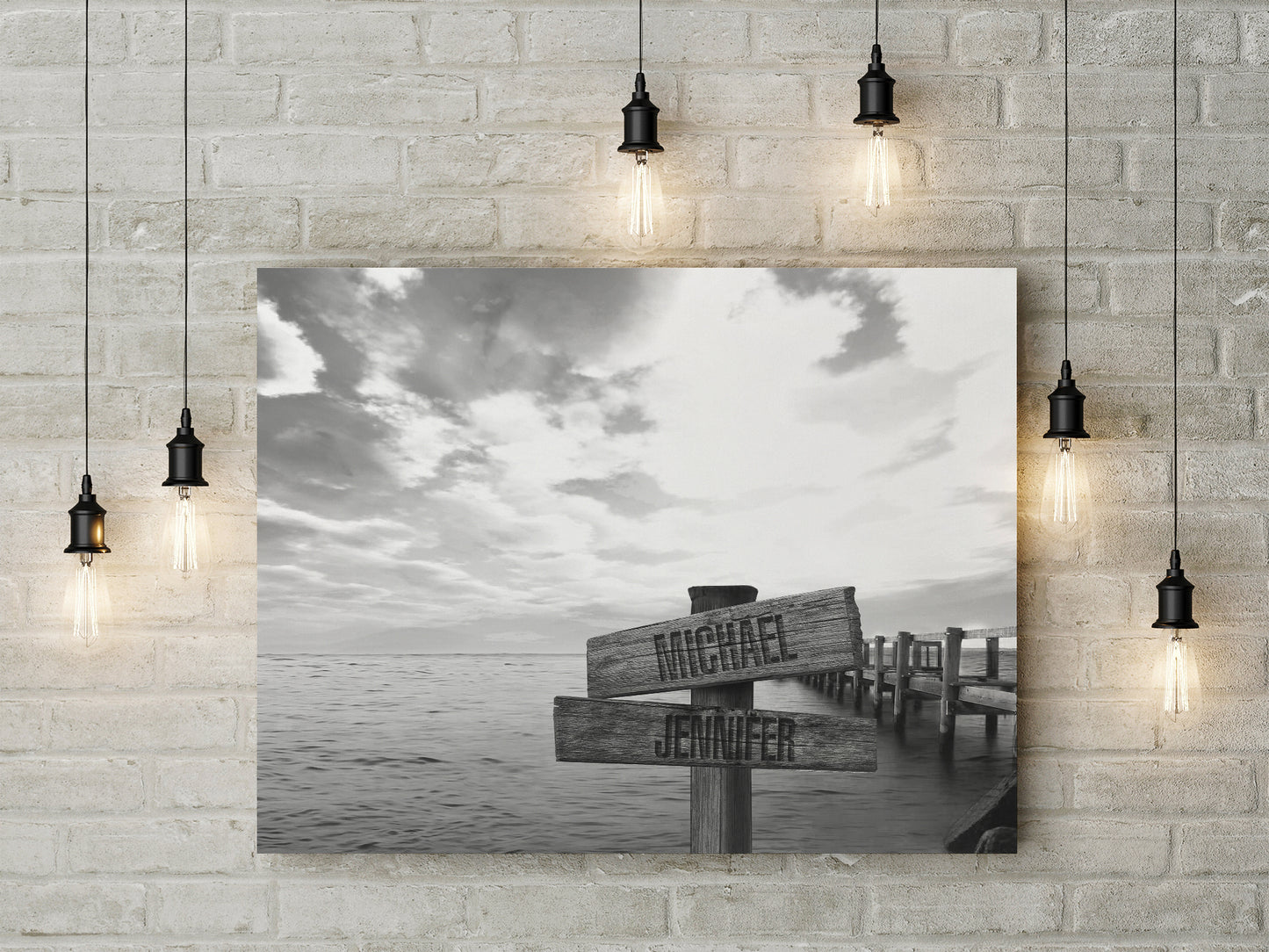 Ocean Dock Multi-Names Premium Family Canvas