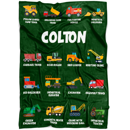 Colton Construction Blanket Green