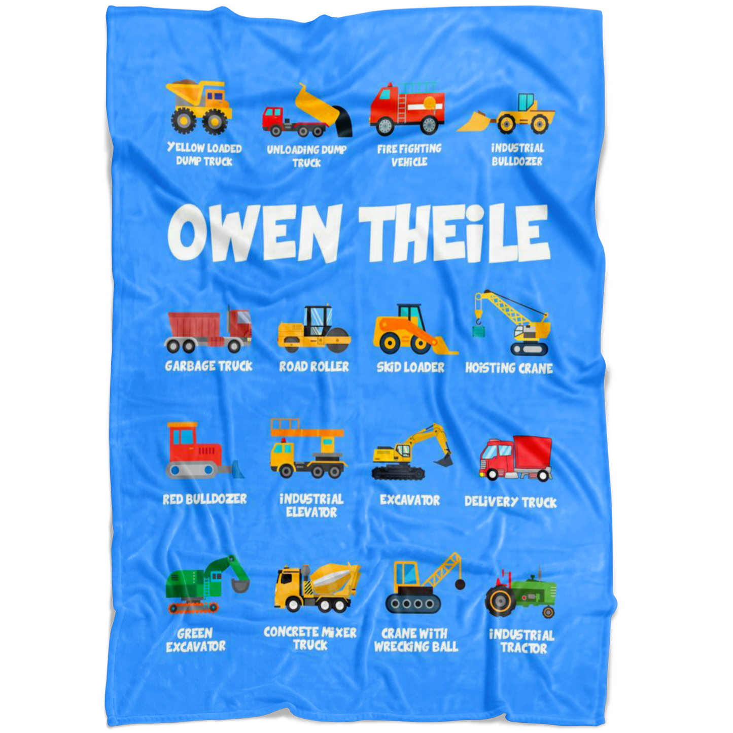 Owen Theile Construction Blanket Blue