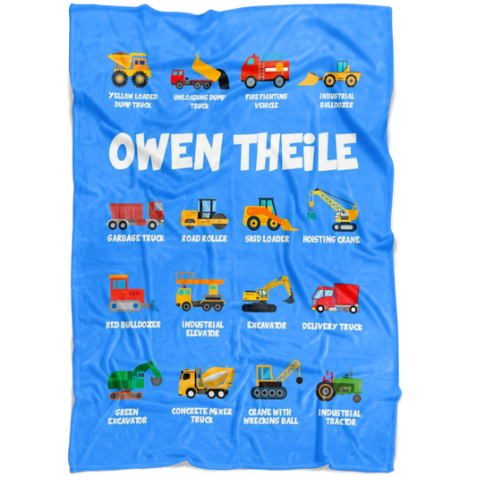 Owen Theile Construction Blanket Blue