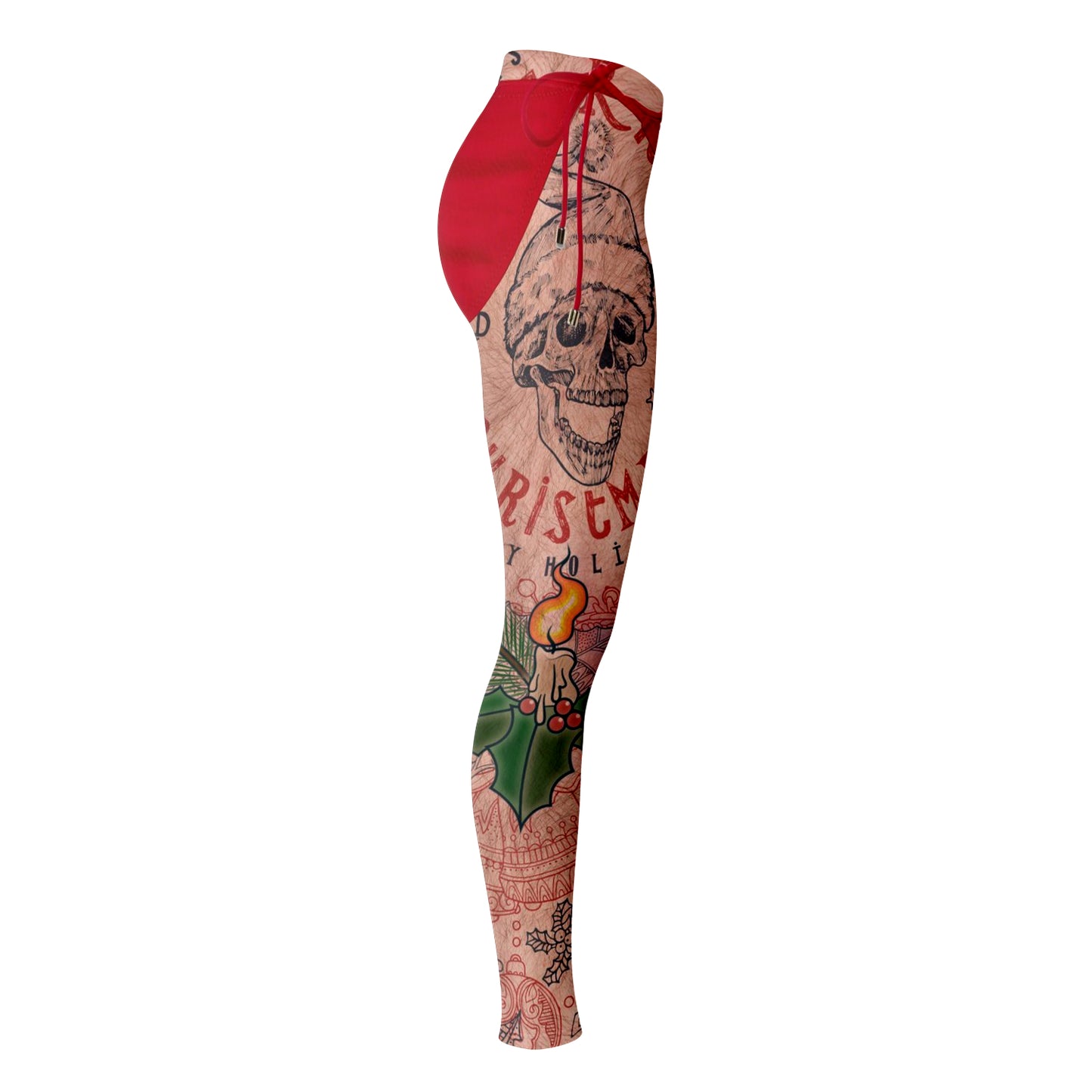 Santa Tattoo Christmas Leggings