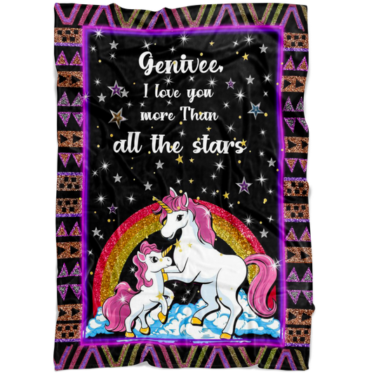 Genivee Two Unicorns Playing Blanket