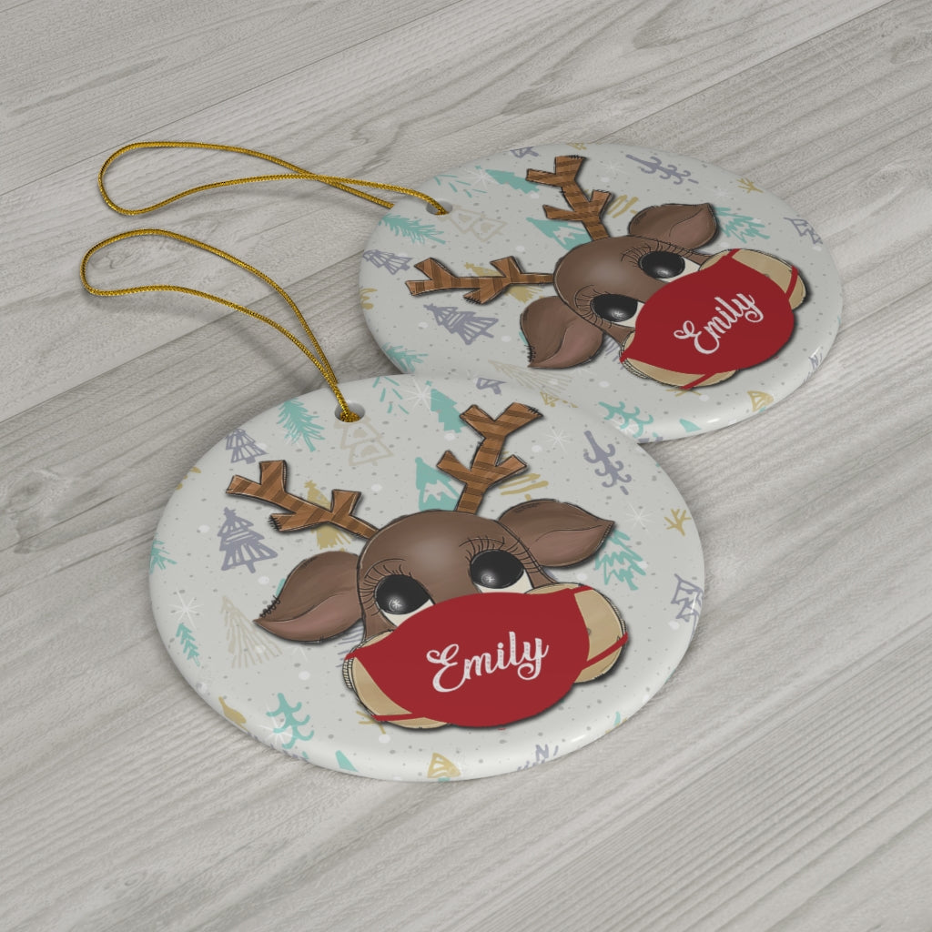 Personalized Kids Name Christmas Ceramic Ornaments