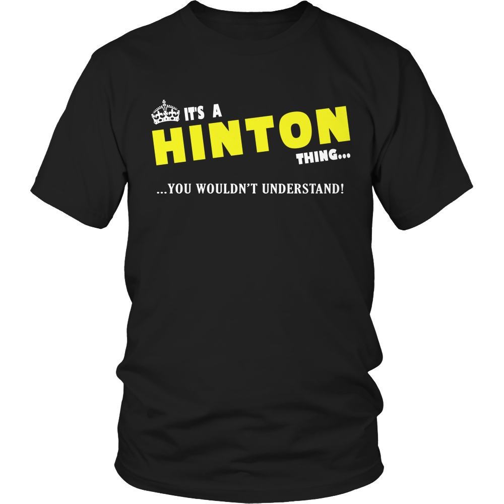 It's A Hinton Thing, You Wouldn't Understand