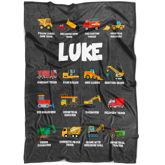 Luke Construction Blanket Grey