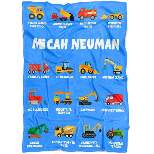 Micah Neuman Construction Blanket Blue