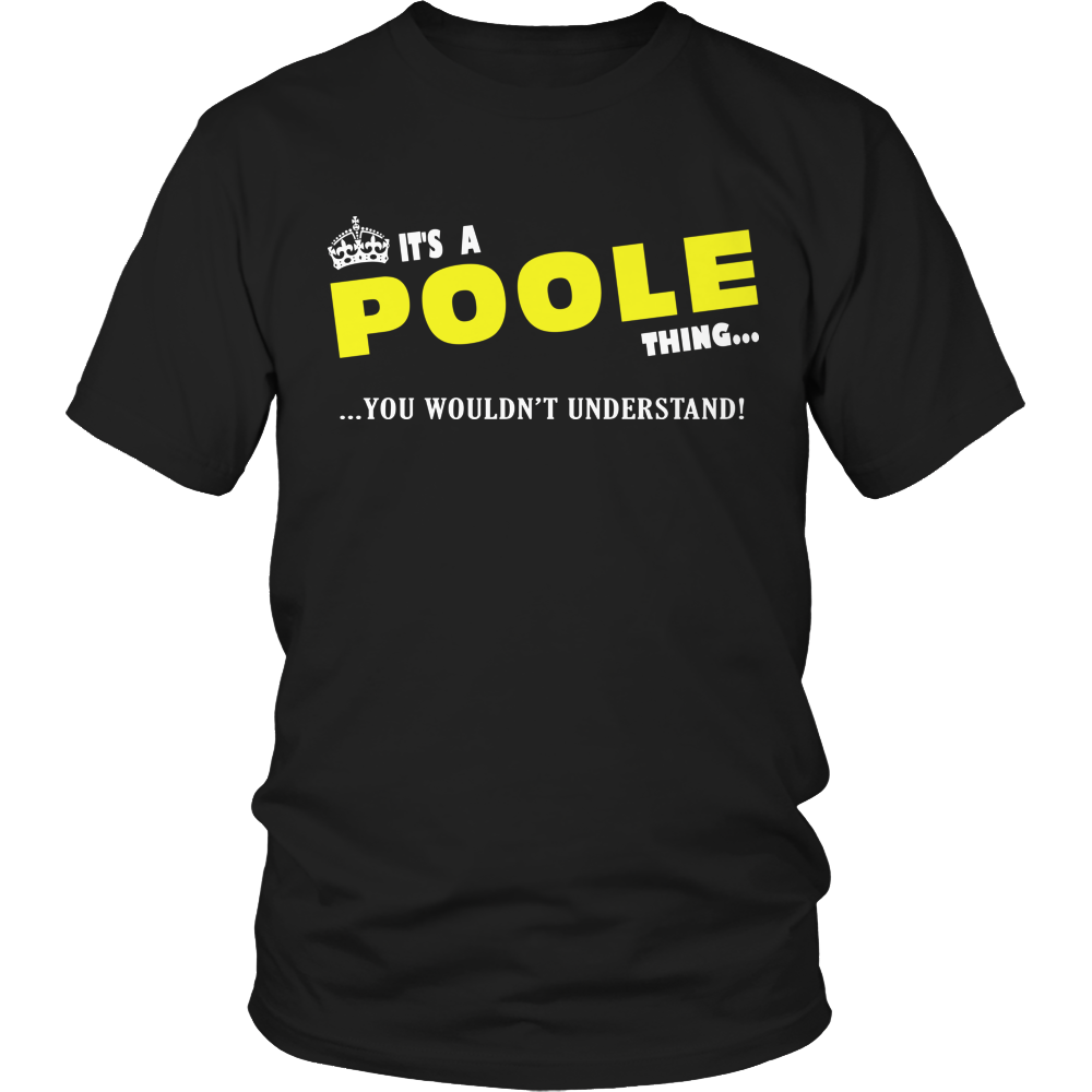 It's A Poole Thing, You Wouldn't Understand