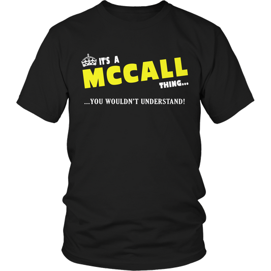 It's A McCall Thing, You Wouldn't Understand