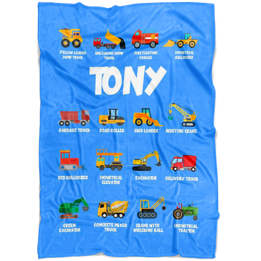 Tony Construction Blanket Blue