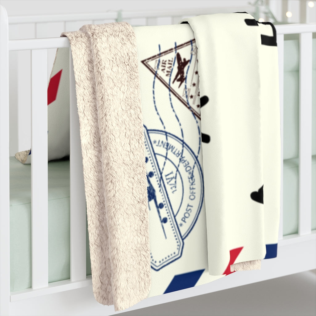 Personalized, Custom Message Ultra Soft Sherpa Fleece Blanket, Thoughtful Gift