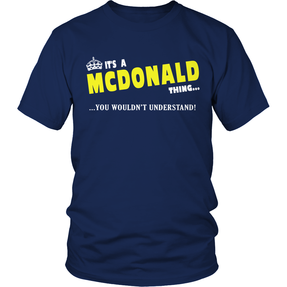 It's A McDonald Thing, You Wouldn't Understand