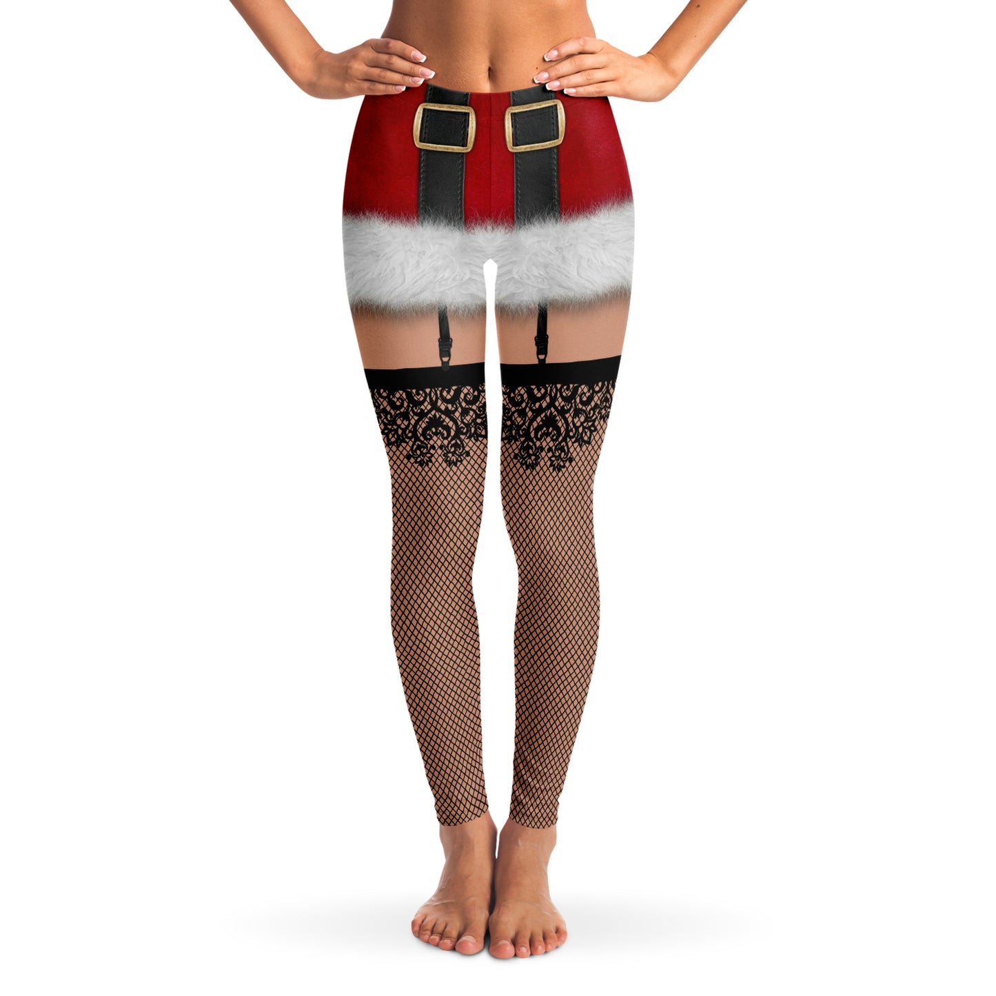 Naughty Santa Christmas Leggings