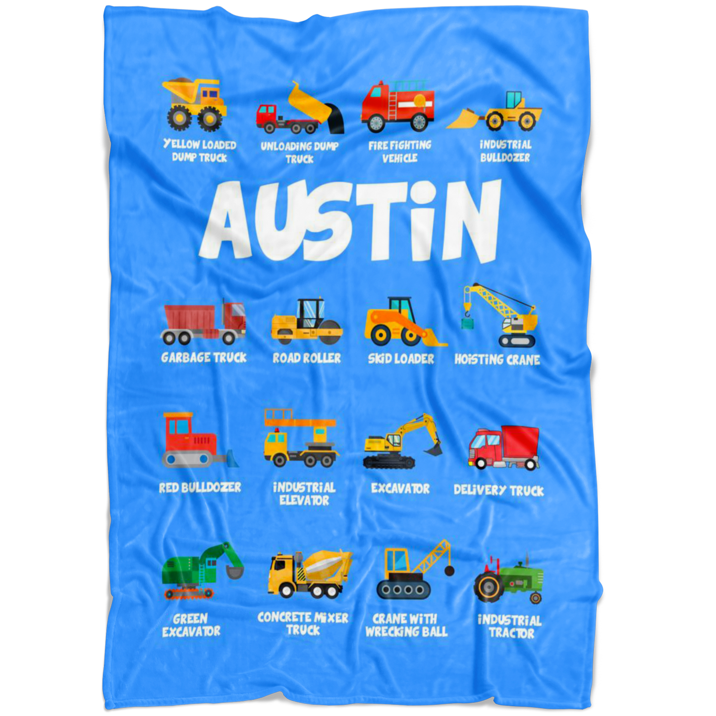 Austin Construction Blanket Blue