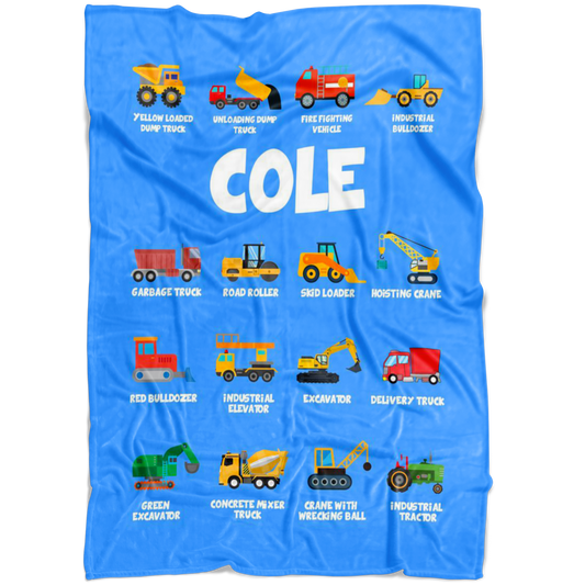 Cole Construction Blanket Blue