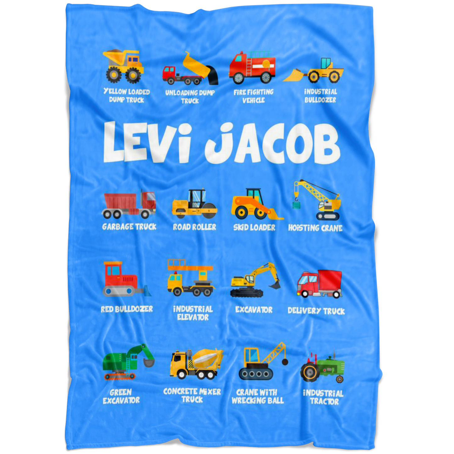 Levi Jacob Construction Blanket Blue