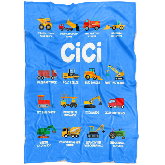 CiCi Construction Blanket Blue