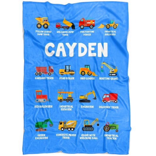 Cayden Construction Blanket Blue