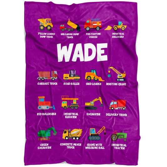 Wade Construction Blanket Purple